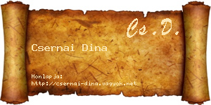 Csernai Dina névjegykártya